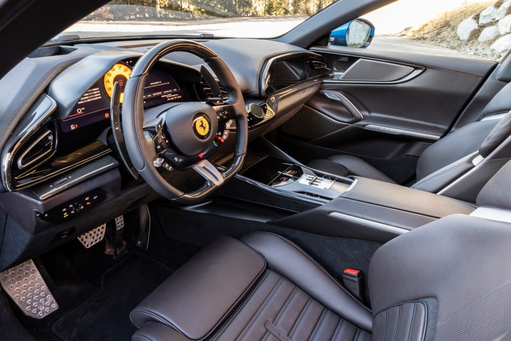 Ferrari Purosangue dashboard and front seats